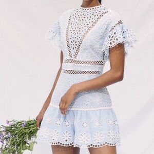 SAYLOR Shanice Romper in Yankee Pinstripe. Size small